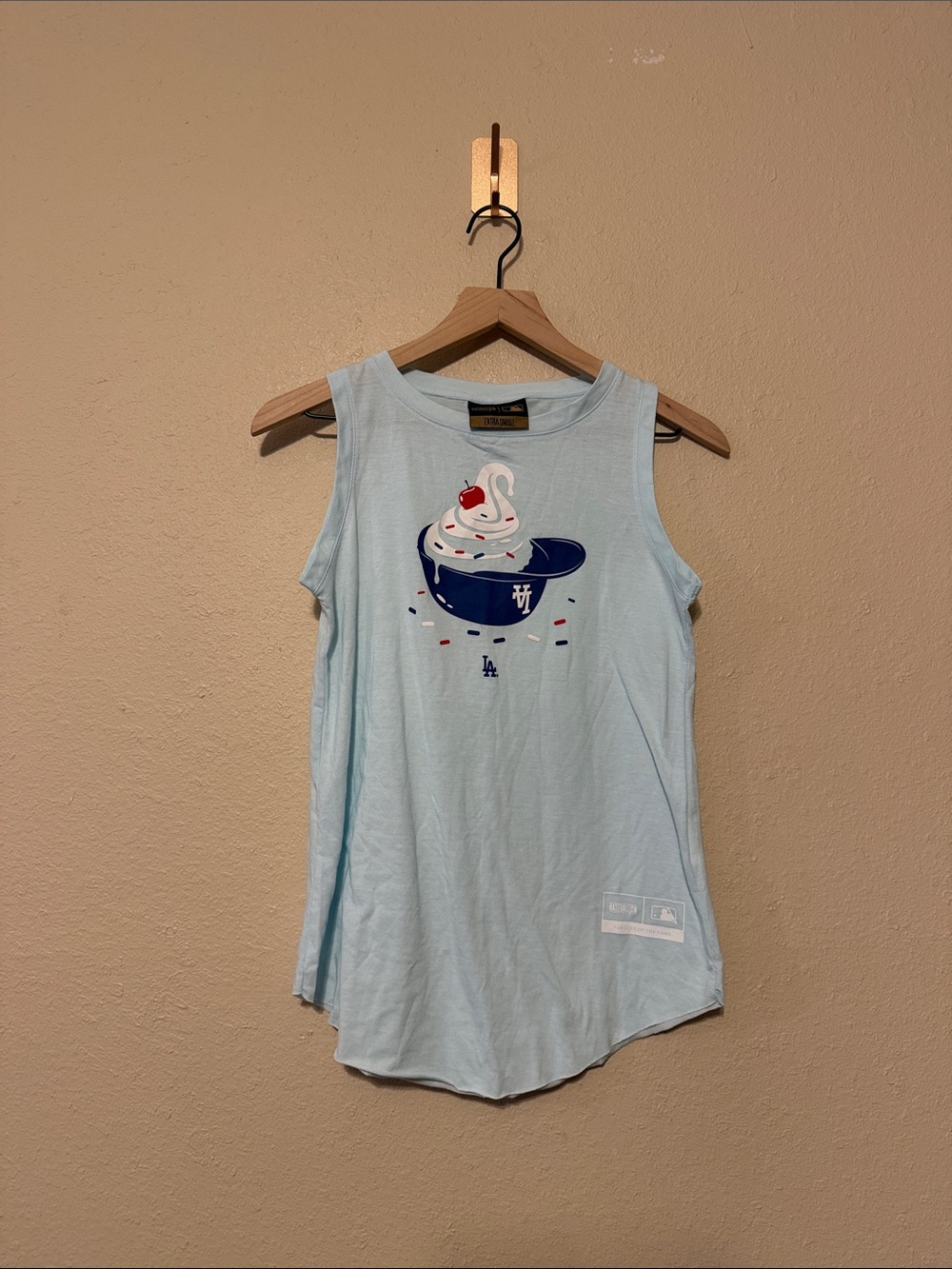 BASEBALLISM DODGERS Los Angeles Ice Cream Sundae Tank Top Size XS